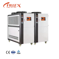 Refroidisseur d'eau industriel automatique à refroidissement par air pour le refroidissement et le chauffage, fonctionnement silencieux, adapté aux systèmes de refroidissement par eau
