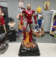 Escultura de Personaje de Marvel 1:3, Adorno Grande Luminoso de Iron Man, Decoración para Cibercafé o Cine
