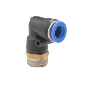 PL One Touch Male Elbow Plastic Brass Pneumatic Push in To Connect Fittings quick fitting connector
