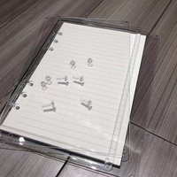 Jurnal Shaker DIY Kustom A7/A5 Buku Catatan Lucu Quicksand Akrilik Diary Loose-leaf Promosi Cetak UV Multifungsi Pribadi