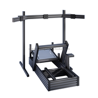Cockpit de simulation de course en aluminium anodisé noir, profilés industriels en aluminium extrudé 6063 à rainures en T pour simulateur de compétition