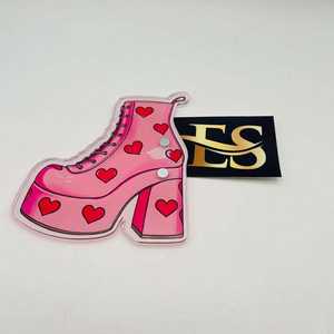 Bottes à lacets roses spéciales Saint-Valentin, tuile à cils personnalisable, nouvelle tuile à cils en acrylique, impression de logo personnalisée, service OEM - Product Image 6