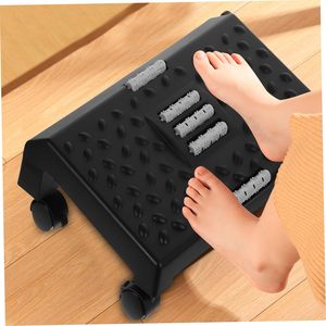 Mobile Under Desk Footrest with Wheels - Ergonomic Massage Foot <b>Stool</b> for <b>Office</b> and Home Fatigue Relief Non-Slip - Product Image 1