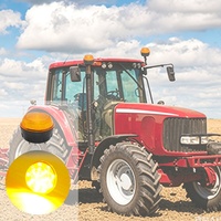 Neue ECE R65 Zugelassene SG-SR6 Mini LED Notfall-Warnleuchte - Industrielle Sicherheits-Stroboskoplampe für Gabelstapler und Bagger 4W
