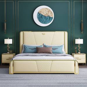 <span class=keywords><strong>Lit</strong></span> de rangement moderne et confortable <span class=keywords><strong>en</strong></span> velours, taille King, avec cadre souple et base métallique, design pivotant <span class=keywords><strong>en</strong></span> bois, ensemble de chambre double - Product Image 2