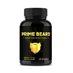 OEM/ODM – barbe de haute qualité pour hommes, bonbons doux, biotine, collagène, vitamine pour la croissance de la barbe, gommes à barbe