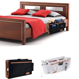 Bolsa de Almacenamiento Colgante para Cama, Organizador de Fieltro con Logotipo Personalizado, Cesta para Decoración de Dormitorio o Sala de Estar - Product Image 2