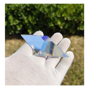 Popular en todo el mundo brillante como diamantes cuadrado transparente cristal biselado racimo decoración de vidrio materiales decorativos - Product Image 6