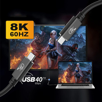 Câble USB4 PD OEM ODM 40 Gbps 240 W 5 A, charge ultra-rapide, câble USB Type-C