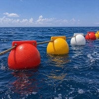 Bouée sphérique en PE de 500 mm, bouée de signalisation aquatique pour la plage, bouée de sauveteur, marquage de zone dangereuse