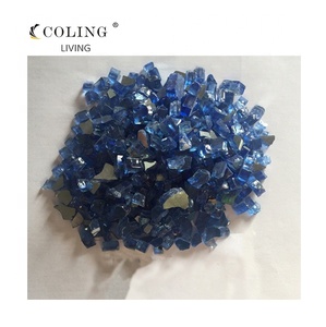 Vidrio Reflectante Azul Cobalto Moderno y Ecológico de Coling Living para Uso en Interiores/Exteriores, Braseros, Mesa de Brasero para Exteriores - Product Image 2