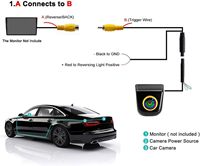 Caméra de recul dynamique 4K AHD 1080P/720P/CVBS à 4 broches pour voiture, avec vision nocturne Starlight HD Fisheye, compatible Android