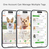 Individuelle Haustier-ID-Anhänger für Hunde und Katzen Kleine Größe Anti-Verlust QR-Code RFID-Tracking Solides Muster aus Langlebigem Metall und Kunststoff HW