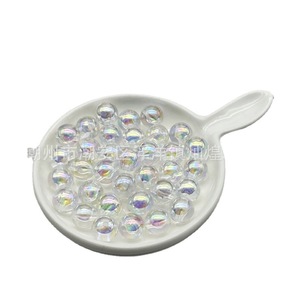 Perles rondes irisées en acrylique AB, 32 facettes, perles en vrac pour la création de bijoux DIY - Product Image 5