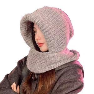 Masque de ski en laine acrylique multicolore <span class=keywords><strong>Snood</strong></span> Cagoule Automne Hiver Temps Froid Accessoire de mode Dessiné à la main Arcs 3D Camouflage - Product Image 1