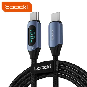 Produsen Emas Toocki 5a Tablet Pengisian Daya Super Cepat Kabel C Ke C 100W Kabel Usb C Display Quick Charge 3.0