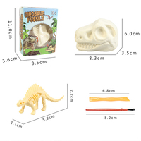 Juguete Educativo para Niños, Esqueleto de Dinosaurio para Excavar, Material de PVC y Madera, en Caja de Color, Juguete STEM