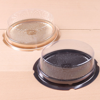 Jetables en plastique transparent contenant petit gâteau emballage boîte