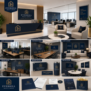 Kit de Marca Personalizado para Agencia Inmobiliaria, Tarjetas Postales, Folletos y Tarjetas a Medida para la Lanzamiento de la Identidad de Marca de una Compañía Inmobiliaria - Product Image 4