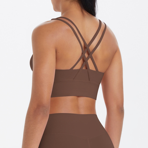 <span class=keywords><strong>Reggiseno</strong></span> <span class=keywords><strong>Sportivo</strong></span> da Yoga Monocolore con Schiena Bella e Sexy, di Alta Qualità, Traspirante, per Corsa e Fitness, con Spalline Sottili - Product Image 2