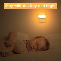 Lampe de nuit à capteur crépusculaire à brancher LOHAS LED blanc chaud, à intensité variable pour chambre à coucher
