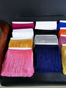 Groothandel 8 Inch 20Cm Glanzend Polyester Zijdeachtige Draad Kettingkwastje Franje <span class=keywords><strong>Trim</strong></span> Voor Jurk - Product Image 3