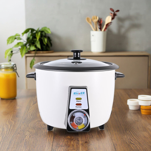 Cuisinière à <span class=keywords><strong>riz</strong></span> électrique en plastique à corps cylindrique en alliage d'aluminium antiadhésive avec cuiseur vapeur, utilisation domestique, portable, cuisson rapide, best-seller - Product Image 4