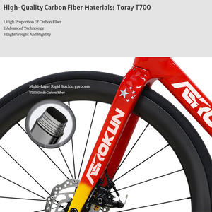 Venta Directa de Fábrica Bicicleta de Carretera de Fibra de Carbono Completa T700 Ciclo de Carreras para Hombre Bicicleta de Competición con Cuadro de Fibra de Carbono - Product Image 4
