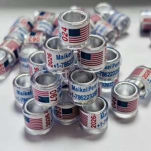 แหวนนกพิราบแข่งคุณภาพสูง เป็นมิตรกับสิ่งแวดล้อม ทำจากพลาสติก ปรับแต่งได้ พร้อมชื่อส่วนตัว - Product Image 2