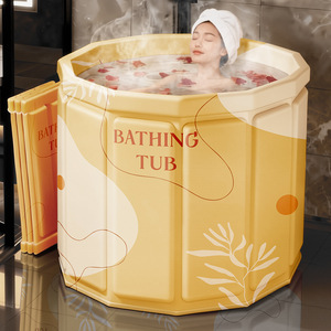Baignoire pliable portable ovale en EVA pour adultes et enfants, utilisation domestique, facile à ranger - Product Image 2