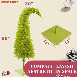 5Ft Prelit PVC <strong>Christmas</strong> <strong>Tree</strong> with Stand Artificial Lighted <strong>Grinch</strong> <strong>Christmas</strong> <strong>Tree</strong> for Indoor With LED Lights Tabletop Xmas <strong>Tree</strong> - Product Image 2