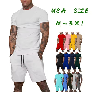 Ensemble T-<span class=keywords><strong>shirt</strong></span> et short surdimensionné pour <span class=keywords><strong>homme</strong></span>, 100% coton, de haute qualité, ensemble de sport d'été pour <span class=keywords><strong>homme</strong></span>, t-<span class=keywords><strong>shirt</strong></span> et short, survêtement pour <span class=keywords><strong>homme</strong></span> - Product Image 6