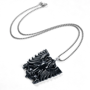 Colgante de emblema de tres águilas de jade natural genuino de grado A, hecho de plata S925 y jade. Diseño moderno y único. - Product Image 2