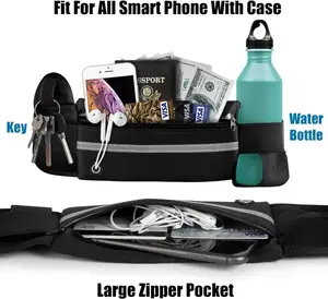 Waist Packs Workout Fanny Pack Ultra Light Bounce Free Waist Pouch Fitness Workout Belt Sport Waist Bag