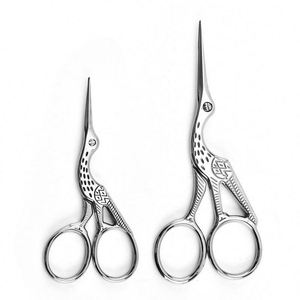 Ciseaux de couture tout en acier inoxydable de style vintage pour petit artisanat Ciseaux de tailleur pour <span class=keywords><strong>oiseau</strong></span> de <span class=keywords><strong>grue</strong></span> à broder - Product Image 5