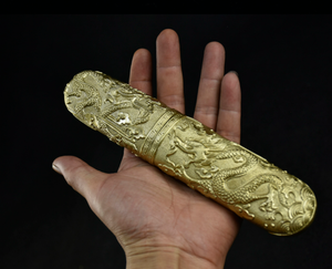 20CM oculto Cosplay espada corta película cuchillo alto manganeso acero vaina cobre - Product Image 5