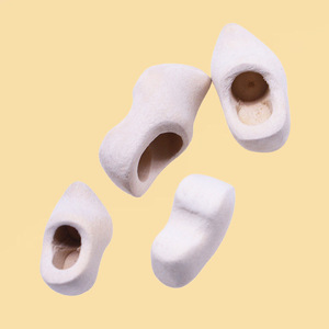 Chaussures de bébé, sabots miniatures en bois, 3CM4CM, claquettes unisexes pour la décoration de maison de poupée - Product Image 5