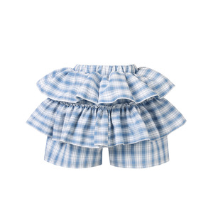 Jupe trapèze décontractée écologique à carreaux avec nœud pour filles, longueur genou, style gâteau, nouvelle collection été, motif floral, passe-partout - Product Image 5