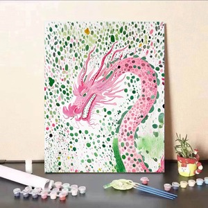 ภาพวาดสีน้ำมันดิจิตัลมงคลปีมังกรทาสีมือการรักษาและการบีบอัดของขวัญสุดคุ้ม - Product Image 4