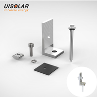 Support de panneau solaire UISOLAR, pieds en L pour montage PV, support de montage étanche avec coussin EPDM, kit de pieds en L en aluminium pour toiture en tôle métallique
