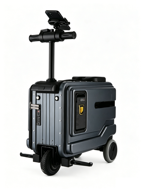 Smart Electric Luggage 20'' Airline Approved 10KM Range Waterproof Hard Shell USB Charge