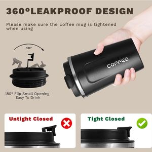 Factory Portable Personalized Double Wall Vacuum Insulated Thermal Stainless Steel Custom Logo Travel Coffee <b>Mug</b> With Lid - Product Image 5