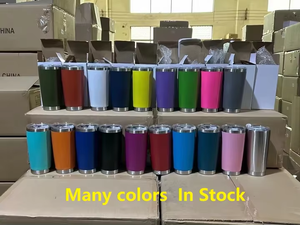 High Quality 20Oz Powder Coated Double Wall Stainless Steel Insulated Travel Coffee Car Tumbler Cups Mug With Custom Logo - Product Image 5