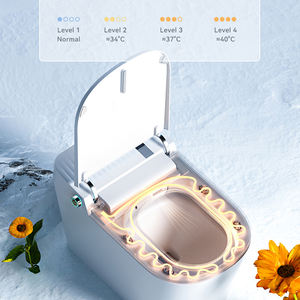 Haute qualité à ouverture automatique couvercle fermé <span class=keywords><strong>Wc</strong></span> toilette rinçage automatique toilettes intelligentes forme carrée toilette intelligente montée au sol - Product Image 3