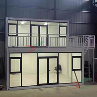 Deux étages conteneur bureau préfabriqué taille personnalisée bâtiment 20 pieds 40 pieds maison préfabriquée eay à installer