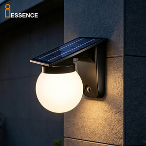 Lámpara Solar <span class=keywords><strong>de</strong></span> Pared para Exteriores, Impermeable IP65, Lámpara <span class=keywords><strong>de</strong></span> Jardín LED, Aplique <span class=keywords><strong>de</strong></span> Pared con Energía Solar, Luz <span class=keywords><strong>de</strong></span> Porche con Panel <span class=keywords><strong>de</strong></span> 2W, Encendido/Apagado Automático al Anochecer/Amanecer - Product Image 1