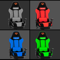 MeeTion CHR25 Fauteuil inclinable ergonomique à dossier haut avec repose-pieds et massage, siège de jeu pour ordinateur, PC, voiture, course automobile, chaise de jeu