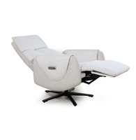 Fauteuil inclinable pivotant en tissu de lin, canapé électrique simple avec repose-pieds pour salon, chambre à coucher, meubles de maison