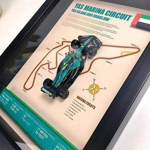 Carte du <span class=keywords><strong>circuit</strong></span> <span class=keywords><strong>de</strong></span> Formule 1 d'Abu Dhabi 2025, modèle <span class=keywords><strong>de</strong></span> voiture <span class=keywords><strong>de</strong></span> course AMR25, peinture décorative - Product Image 3