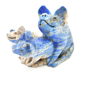 Nueva Llegada Precioso Lapislázuli Tallado 100% Color Natural Cerdo Escultura Piedras Preciosas Naturales Artesanía Para Regalo de Negocios - Product Image 6